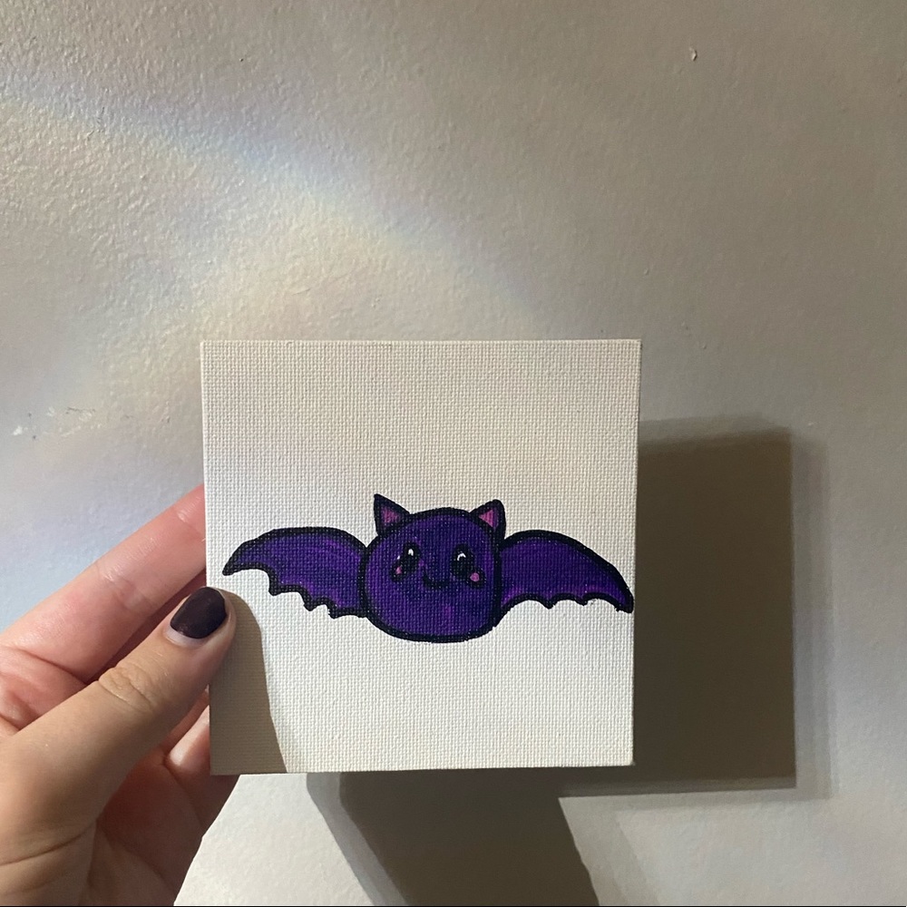 Mini Bat Painting on Canvas